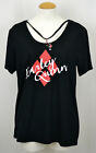 Harley Quinn T-shirt Charm Necklace DC Comics Women's Graphic Tee Fitted Red NWT