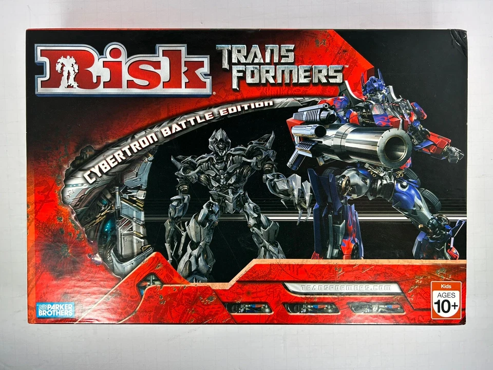 TRANSFORMERS RISK BOARD GAME CYBERTRON BATTLE PARKER BROTHERS NEW SEALED PARTS - Image 1 of 4