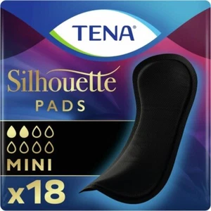 TENA Silhouette Noir Mini Pads - Black - 18 Pack - Picture 1 of 1