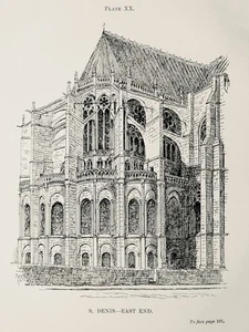 c1925 Architecture Print France PARIS ST. DENIS - EAST END - Picture 1 of 2