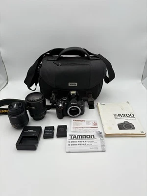 Cámara Nikon D5200 DSLR + Dos Lentes, Bolsa, Manuales, 2 Baterías y Cargador Foto 1 de 4