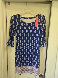 Vestido Lilly Pulitzer Nuevo con Etiquetas Vestido Sophie Volantes Talla Pequeña Lapislázuli - Imagen 1 de 8
