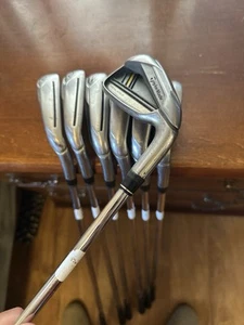 TaylorMade RBladez Iron Set RH Stiff Flex Steel (4i,5i,6i,7i,8i,9i,PW) New Grips - Picture 1 of 8