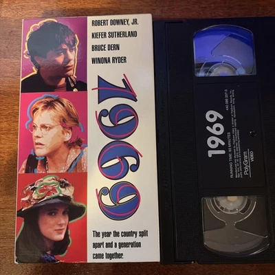 1969 (1988) VHS War Drama Robert Downey Jr. Kiefer Sutherland Buy 2 Get 1 Free - Image 1 of 2