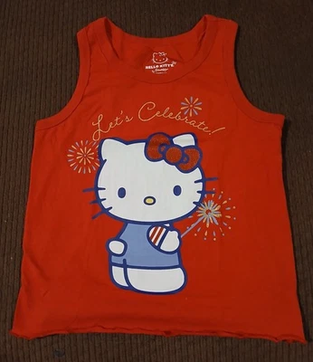 Camiseta sin mangas Hello Kitty con gráfico americano para niñas talla grande (10-12) Foto 1 de 4