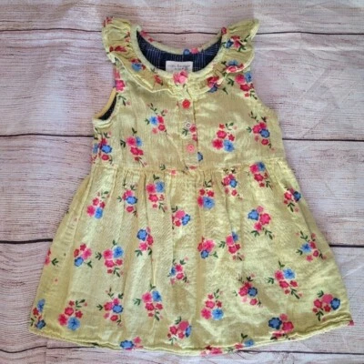 Mimi and Maggie Cotton Yellow Floral Dress 4T - Image 1 of 4