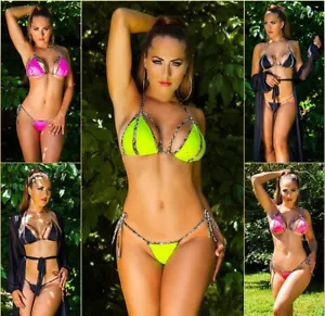 Bikini Koucla Neck Swimming Bikini Swimsuit Beachwear Milax Fashion - Picture 1 of 27