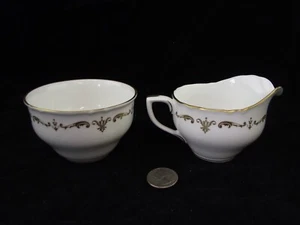 JUEGO DE CUENCO DE CREMA Y AZÚCAR CHANTILLY DORADO ROYAL WORCESTER TALLA A - Imagen 1 de 5