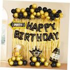 Gold Fringe Curtain,birthday decorations for men,Happy Birthday S-gold