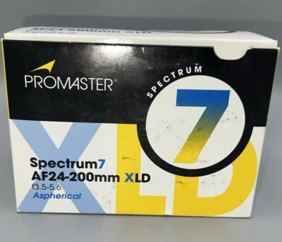Promaster Spectrum 7 XLD AF 24-200mm XLD f3.5-5.6 Aspherical W/lens Hood BH -723 - Image 1 of 4