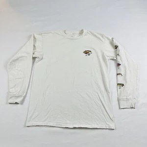 Vans Off The Wall Fishing Lures T-Shirt Long Sleeve Men’s White Size: Medium - Picture 1 of 13