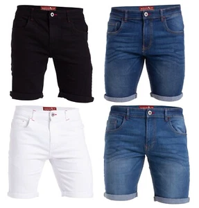 Mens Denim Shorts Stretch Cotton Jeans Cargo Combat Half Pant Casual Designer - Picture 1 of 4