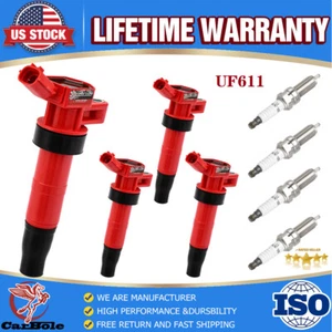 4Pack Ignition Coils & Spark Plugs for 2011-2017 Kia Optima Sonata 2.4L L4 UF611 - Picture 1 of 16