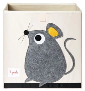 3 sprouts 00412 - Scatola portaoggetti per cameretta bambini / pieghevole / mouse - Foto 1 di 1