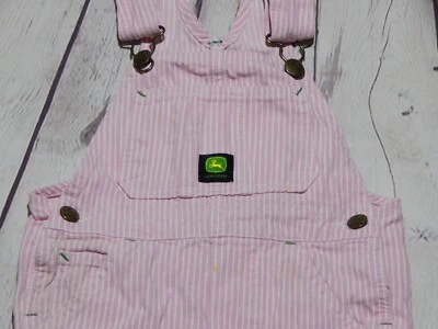 Mono John Deere Rosa y Blanco Rayas Ferrocarril Niñas Talla 5 Usado Regular Foto 1 de 4