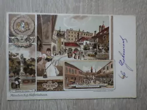 CPA CHROMO Postkarte Deutschland HOFBRAUHAUS MUNCHEN 1899 Litho Eckstein Stahle - Bild 1 von 2