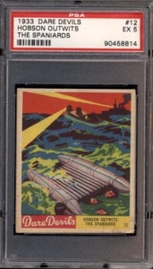 1933 R39 Dare Devils #12 - Hobson Outwits The Spaniards - PSA 5 EX - Picture 1 of 2