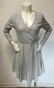 Dress GB Gray Woman's Dress Size XL Rib Knit Snap Front Ladies - Picture 1 of 13