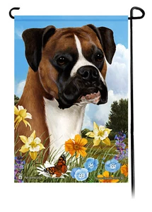 Gartenfahne Sommerblumen - ungeschnittenes Rehkitz Boxer - Bild 1 von 1