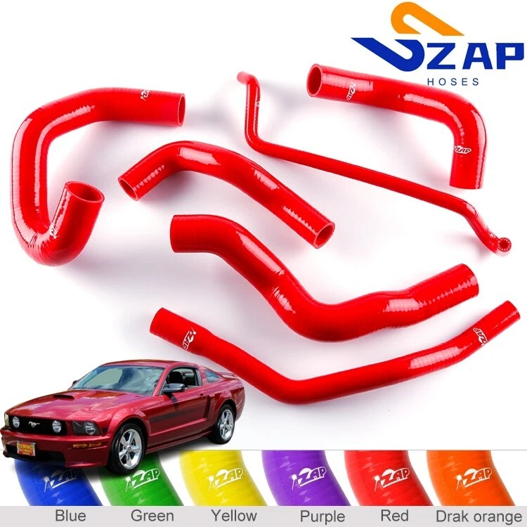 Kit de manguera de agua de radiador de silicona para Ford Mustang GT 2005-2006 4,6 V8 ROJO Foto 1 de 4