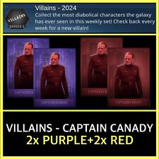 CAPTAIN CANADY-2x PURPLE+2x RED VILLAINS 2024 WAVE 1-TOPPS STAR WARS CARD TRADER