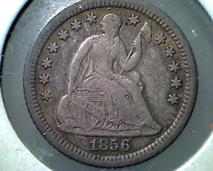 1856-o SENTADA LIBERTY MEDIA MONEDA DE DIEZ CENTAVOS, EN MUY BUEN ESTADO/XF - Imagen 1 de 2