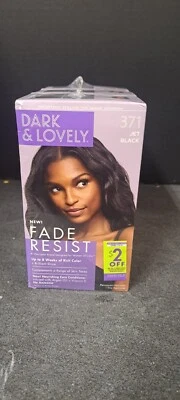 Lot of 3 Dark and Lovely 371 Jet Black SoftSheen-Carson ? Hair Color Fade Resist - Image 1 of 4
