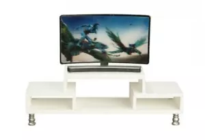 Dollhouse Modern Smart Curved TV & Table Miniature Living Room Furniture 1:12 - Picture 1 of 8