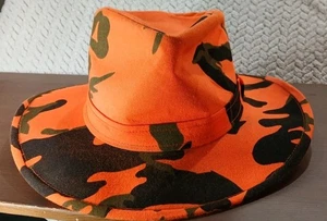 Bollman Orange Camo Full Brim Cowboy Size Medium 22.5" diameter  - Picture 1 of 24