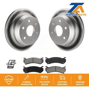 Coat Brake Rotors Semi-Metallic Pad Rear Kit For Chevrolet Silverado 2500 HD GMC - Picture 1 of 11
