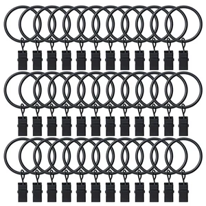 2/36 Stück Gardinenringe mit Clips, Gardinenclips mit Ringen Aufhänger Gardinen - Bild 1 von 6