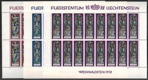 LIECHTENSTEIN 1978 Natale 3 MF MNH** - Picture 1 of 1