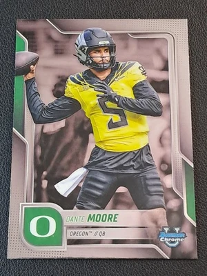 Dante Moore 2025 Bowman Chrome University #137 Oregon Ducks Football Card - Image 1 of 2
