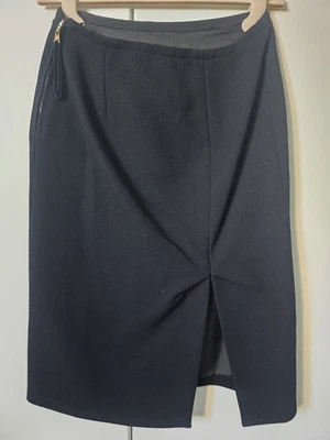 Auténtica Falda Lápiz LOUIS VUITTON Negra con Abertura Frontal y Cremallera Lateral 36 PEQUEÑA Foto 1 de 4