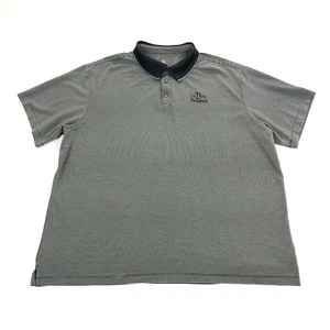 Disney Polo Shirt Mens 2XL Green Black Stripe Disneyland Resort Embroidered - Picture 1 of 9