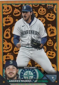 2023 Topps Update ANDRES MUNOZ Halloween Jack O'Lantern #US21 Mariners - Picture 1 of 1
