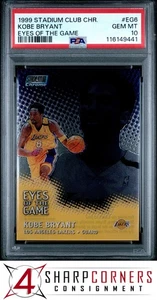 1999 STADIUM CLUB CHROME EYES OF THE GAME #EG6 KOBE BRYANT LAKERS HOF PSA 10 - Picture 1 of 3