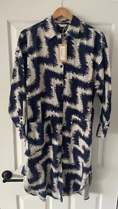 Gorman Fuzzy Tiger Shirt Dress - Linen with Print - Long sleeve - Size 8 - New - Picture 1 of 5