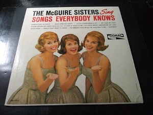 The McGuire Sisters - Songs Everybody Knows VG+ Original Mono CORAL Record 1961 - Imagen 1 de 4