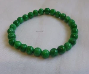 Pulsera de cuentas redondas Han verde claro genuino natural jade (jade frío) 10 mm - Imagen 1 de 6