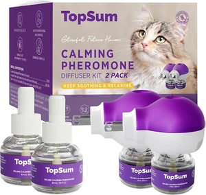 Feliway Cat Calming Pheromone Diffuser - Premium 2 Pack, Purple - Picture 1 of 12