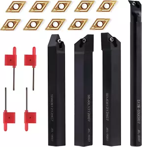 Wendeschneidmaschine Drehwerkzeug 1/2" Schaft 14PCS Kit-4Pcs Metall Drehbank Werkzeuge Halter - Bild 1 von 12