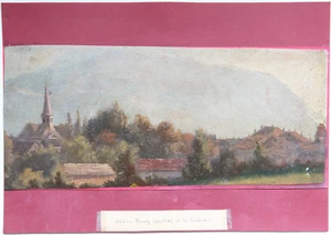 ERNEST PRIVAT PEINTURE SUISSE CHÊNE-BOURG (GENEVE) et LE SALEVE - Picture 1 of 9