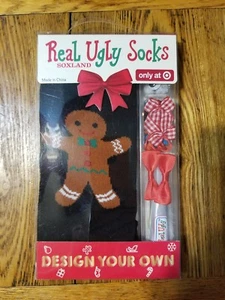 Soxland Design Your Own Gingerbread Man calze vere brutte unisex vacanze di Natale nuove - Foto 1 di 9