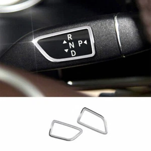 Silver Aluminum Gear Shift Control Lever Frame Trim For Benz C-Class 2015-2021 - Foto 1 di 6
