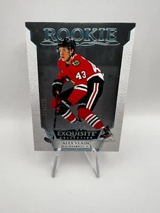 Alex Vlasic 2022-23 UD Ice Exquisite Rookie #R-21 Blue Spectrum /199 Blackhawks - Bild 1 von 3