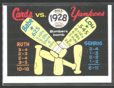 1970 Fleer Laughlin 1928 World Series Lou Gehrig Babe Ruth #25 - Image 1 of 2