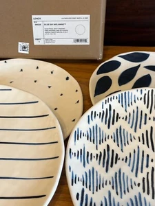 Lenox Plate 4 Set Blue Bay Melamine Dinnerware Accent, 8.75", Varied, $58 NIB - Picture 1 of 9