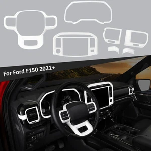 7PCS White Interior Decoration Trim Cover Kit For Ford F150 2021+ Accessories US - Picture 1 of 9