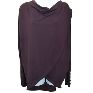 Athleta Purana Wrap Sweatshirt Hoodie Oversized Fit Purple Size XXS NWOT